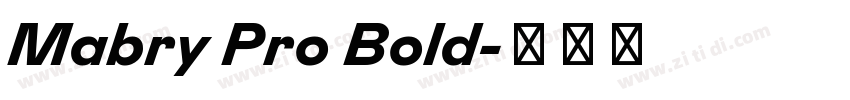 Mabry Pro Bold字体转换